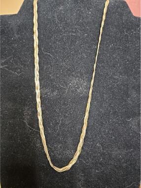 Vintage UNO A ERRE 925 Italy Tri-Color Twisted Rope Chain Necklace 18" (8.89g)